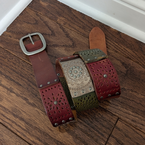 Fossil Accessories - Fossil Women's Leather Boho Patch Belt Size Large